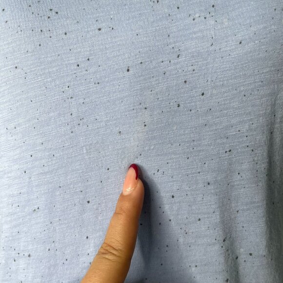 ATM Women's Light Blue Splatter Print Long Sleeve Crew Neck T-Shirt Size XS - Picture 9 of 11